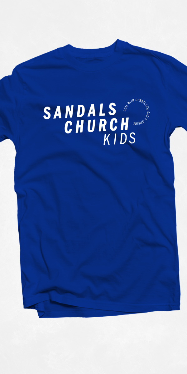 Blue Sandals Church Kids Volunteer Shirt