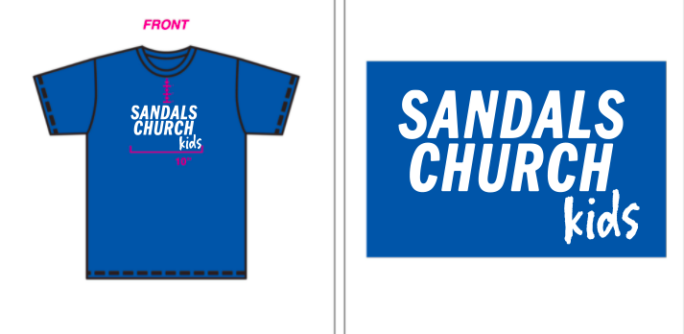 Blue Sandals Church Kids Volunteer Shirt