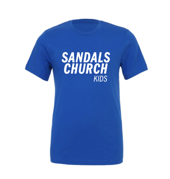 Blue Sandals Church Kids Volunteer Shirt