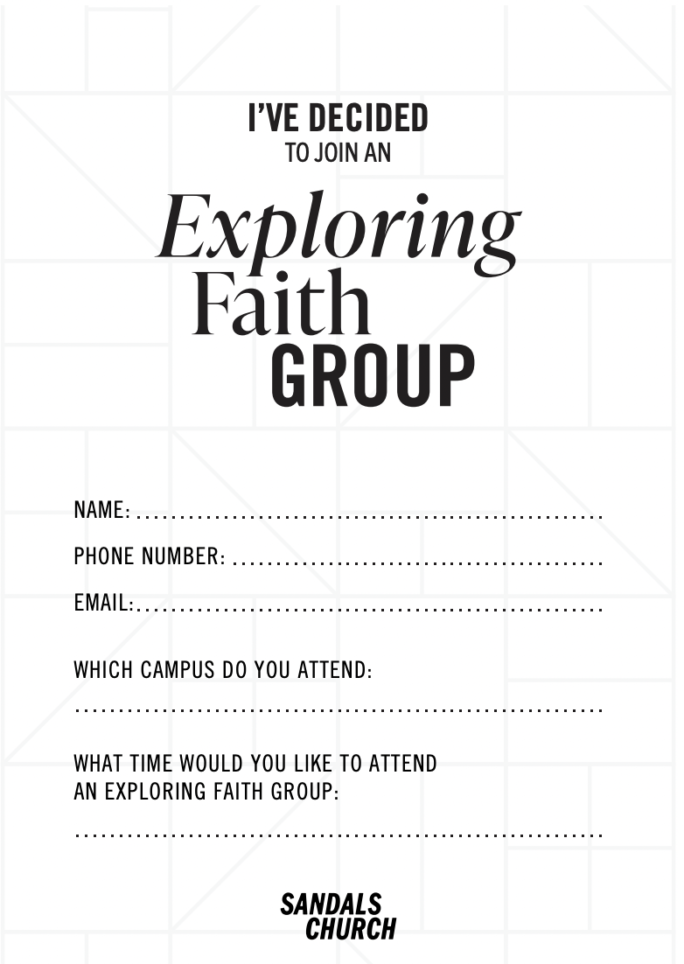 Exploring Faith Group - I'VE DECIDED Card