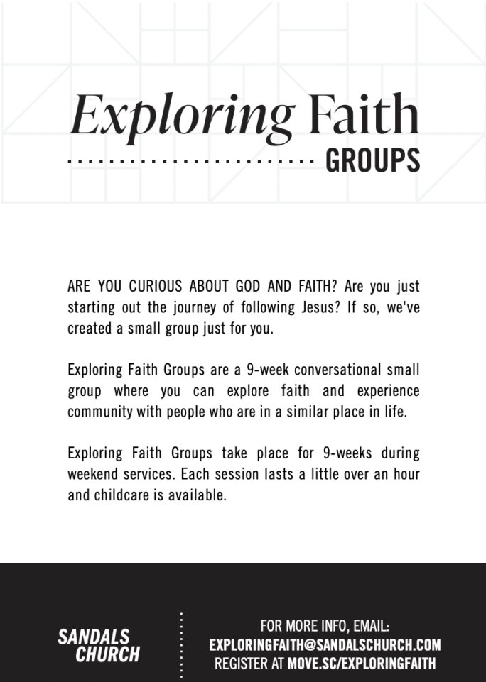 Exploring Faith Group - INFO Card