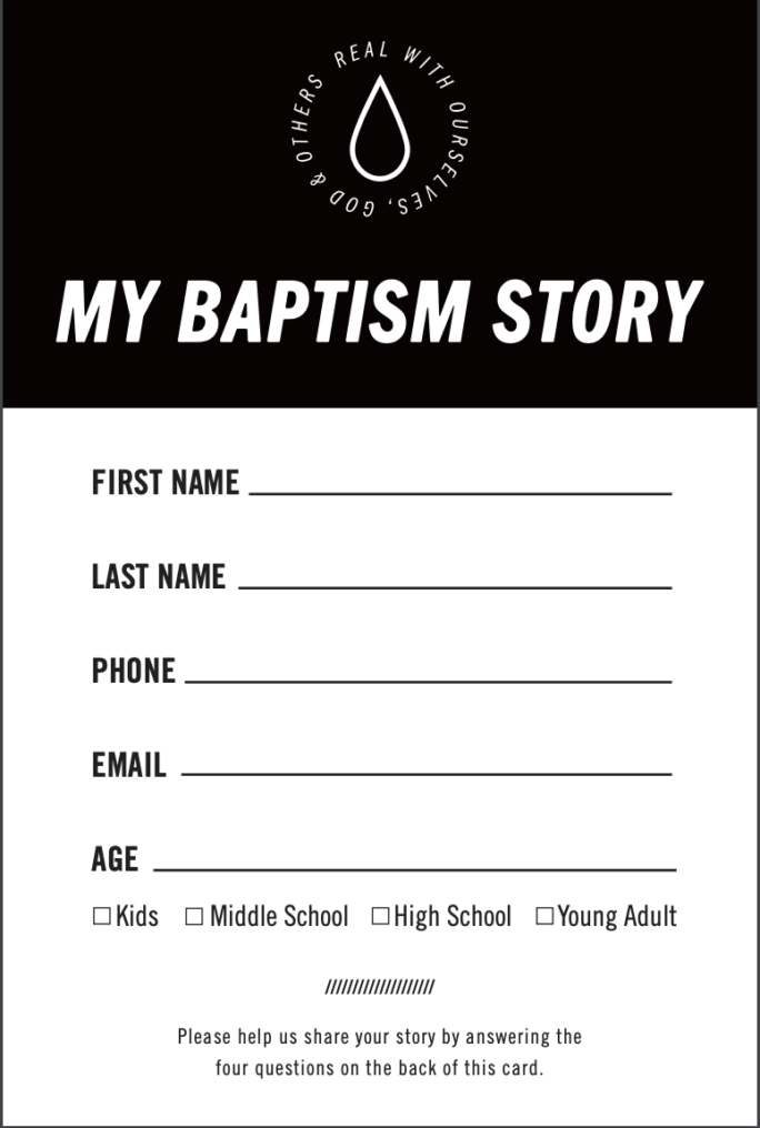 Baptism Story Card