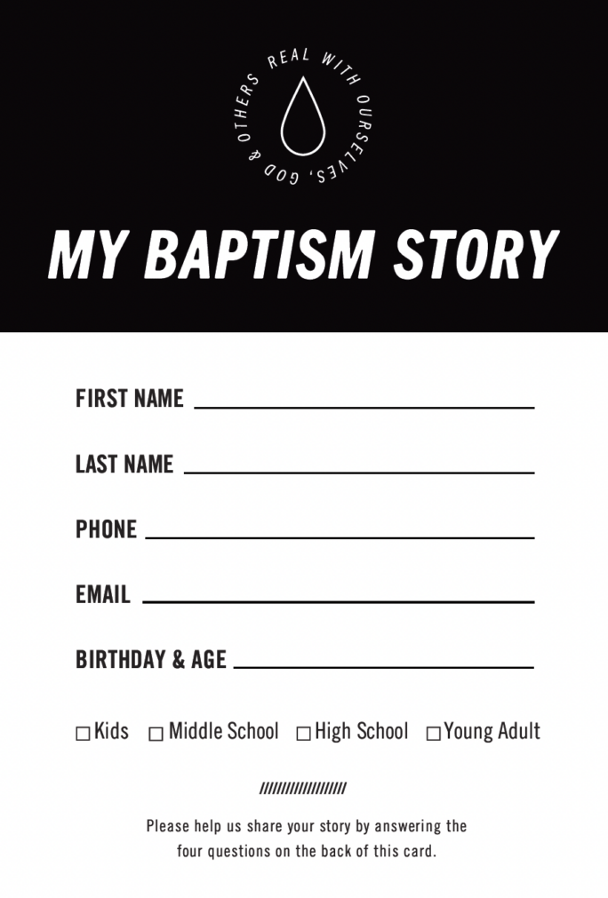 Baptism Story Card