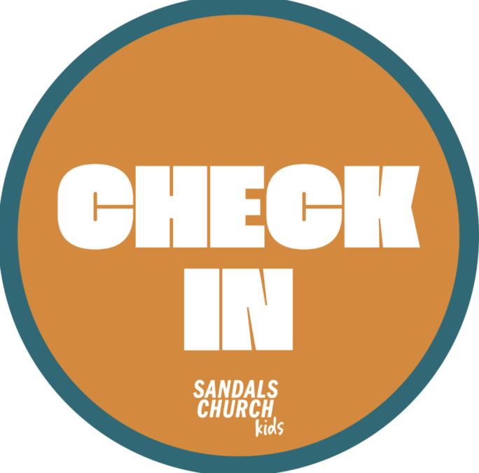 Kids Check In sign