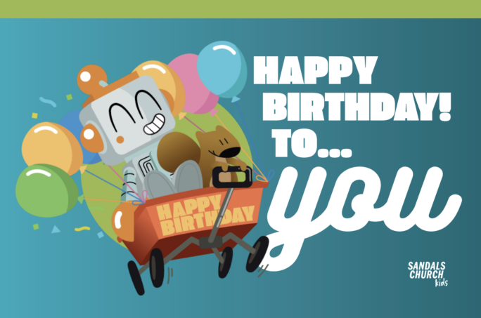 SCKids Happy Birthday postcard