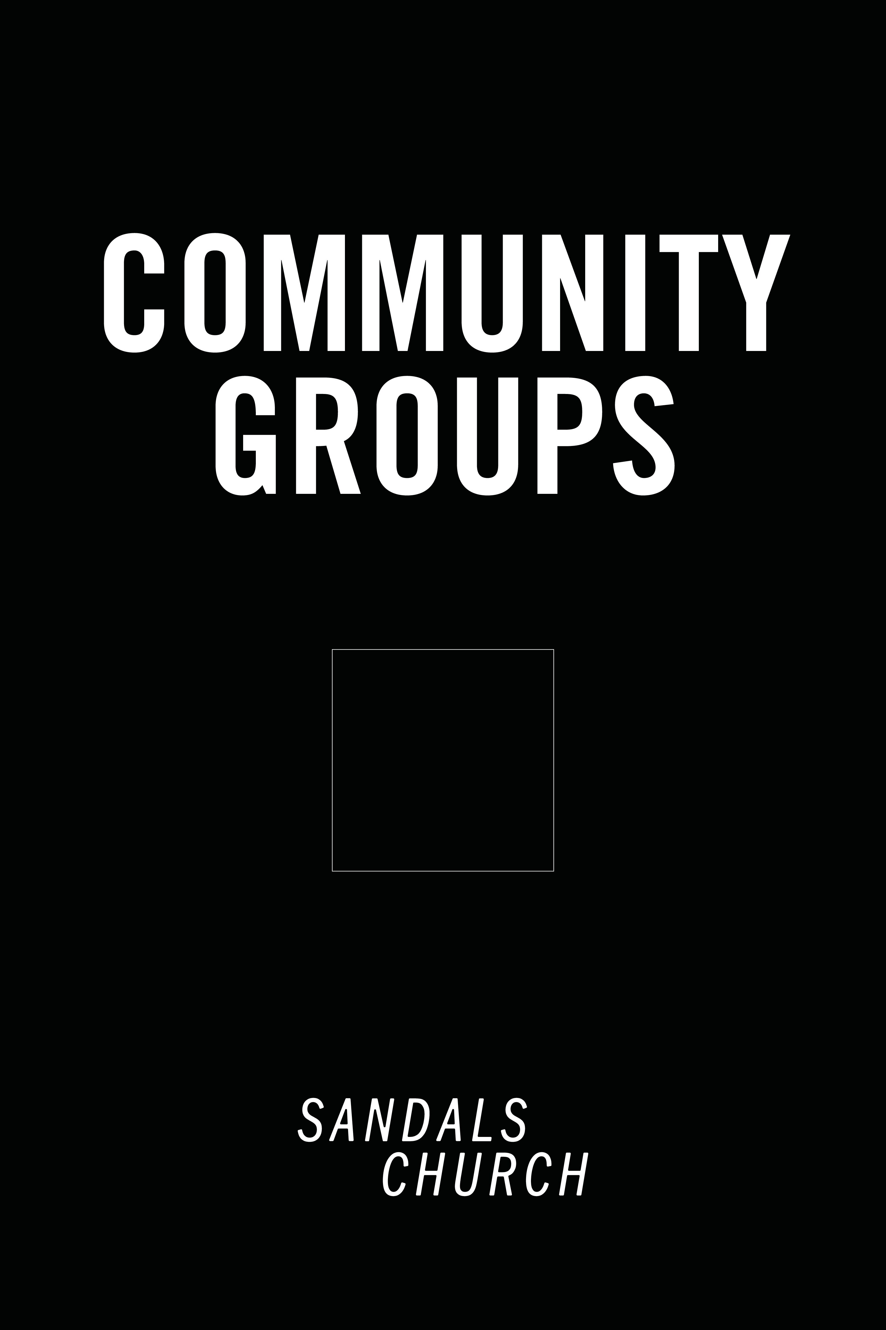 Community Groups Sign with Arrow