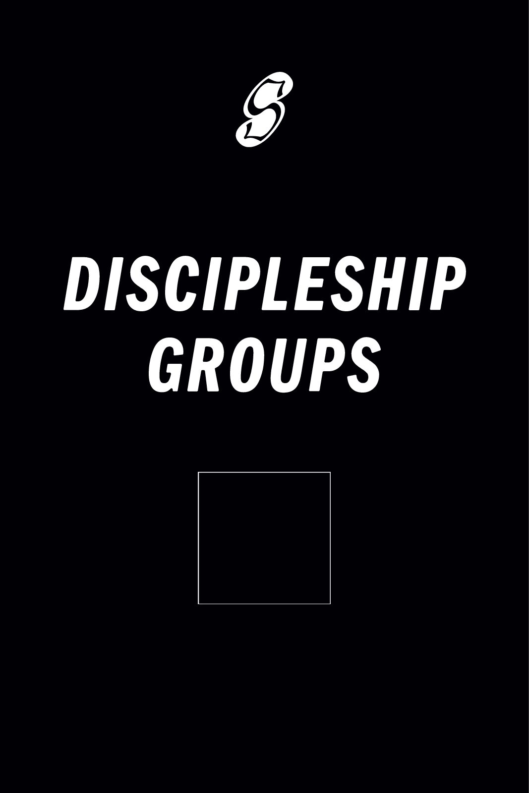 Discipleship Groups Sign with Arrow