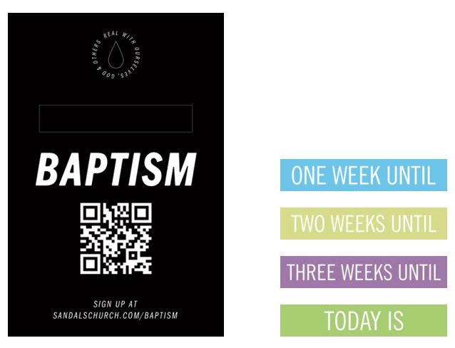 Baptism Countdown Coro Sign