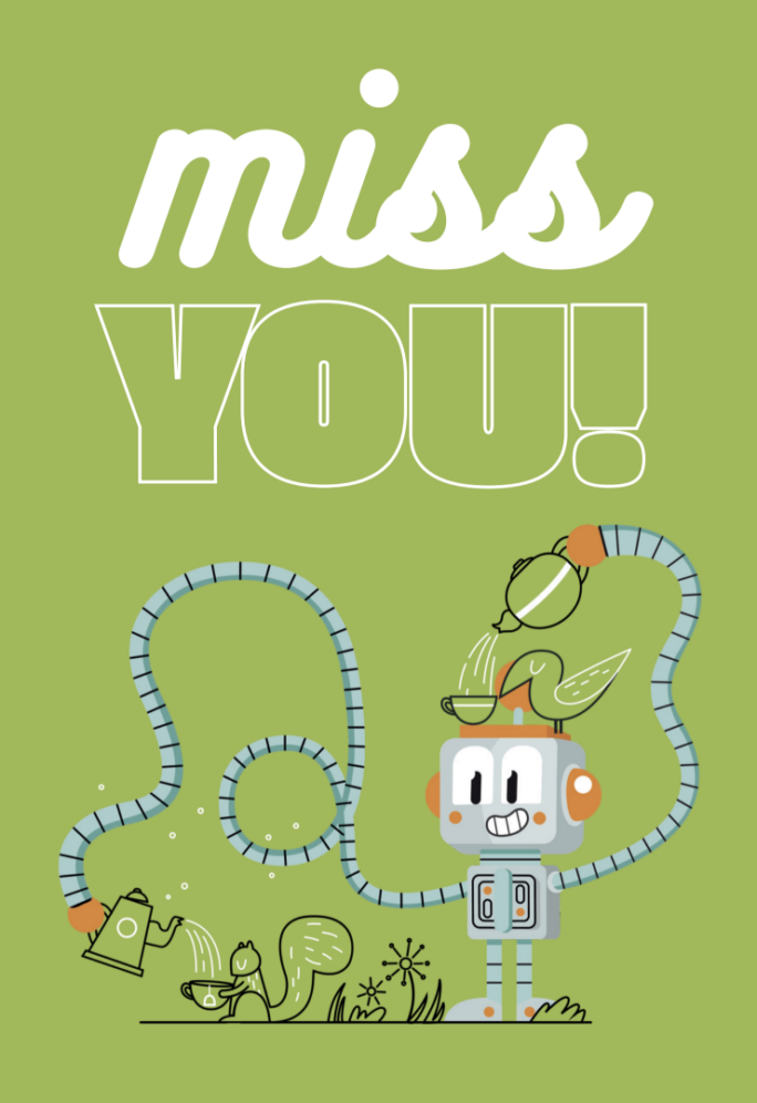 SCK Miss You Postcard