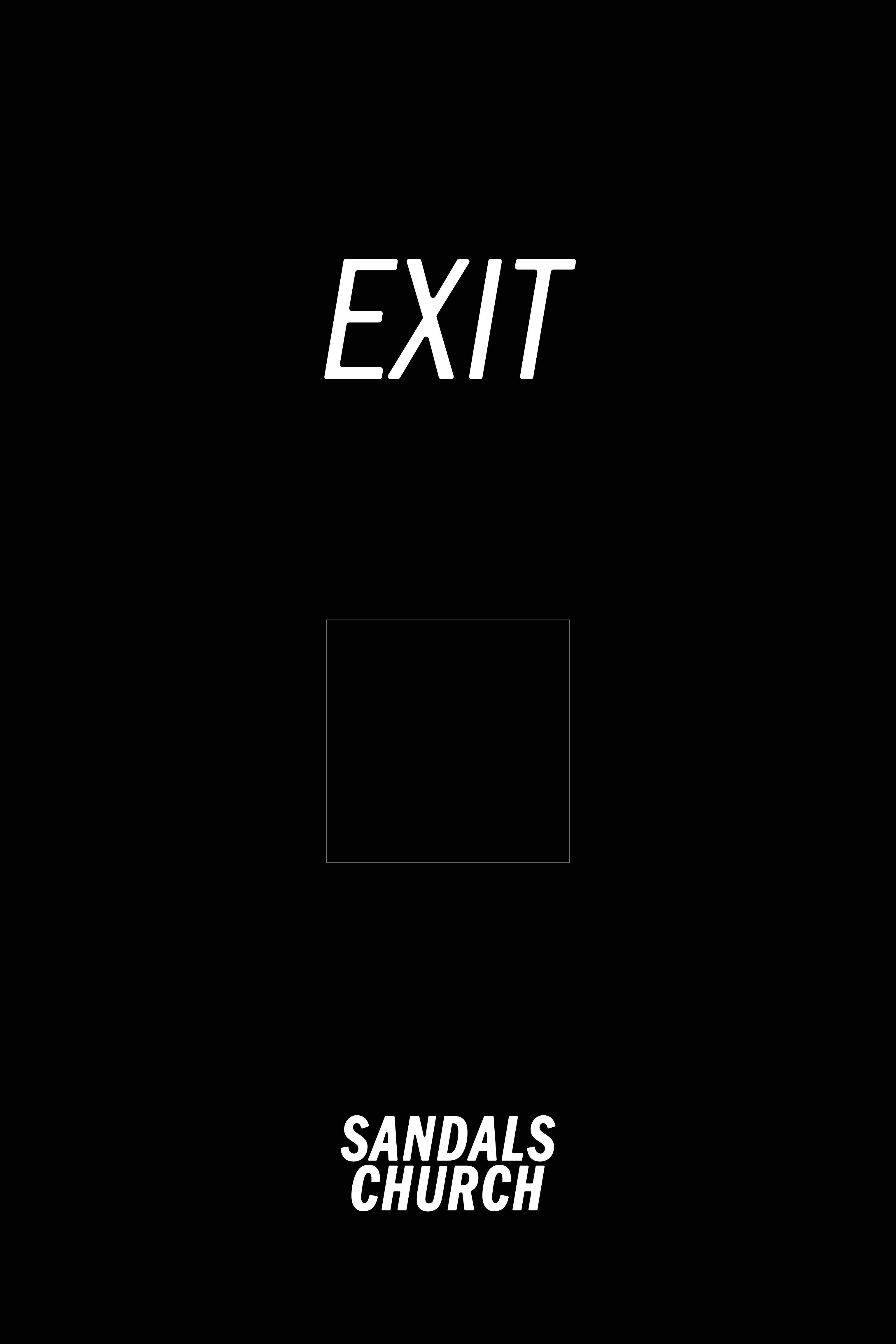 Exit A frame with velcro arrow