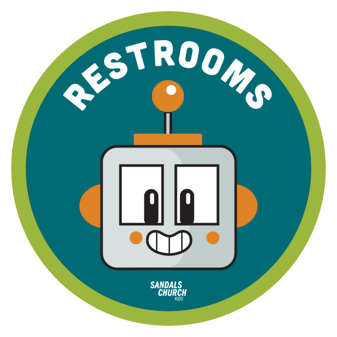 Restrooms Main Sign