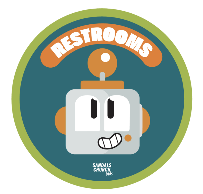 Restrooms Main Sign