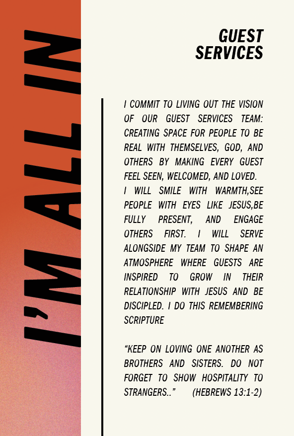 Real Team Commitment Card