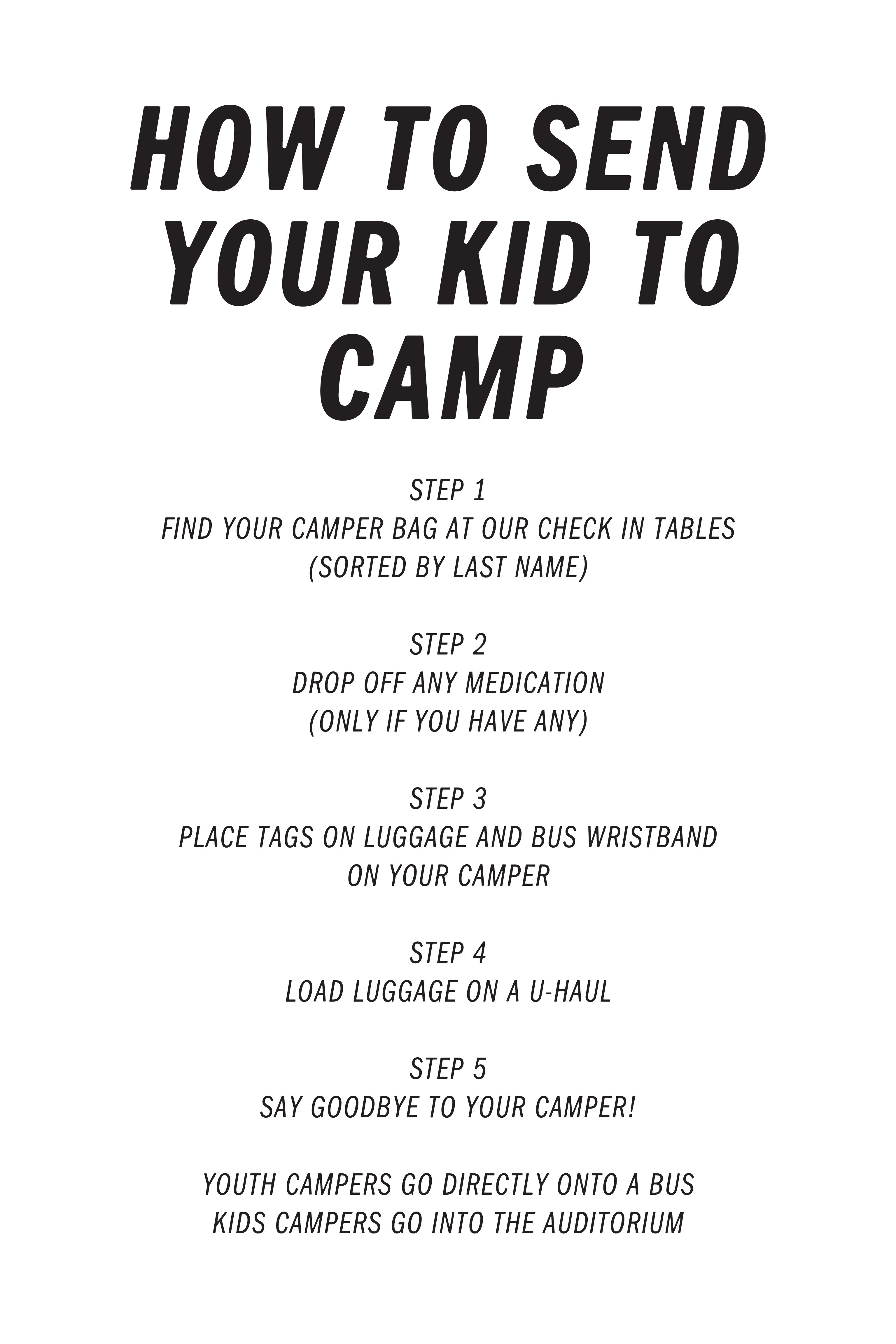 CAMP a frame - How to send a camper