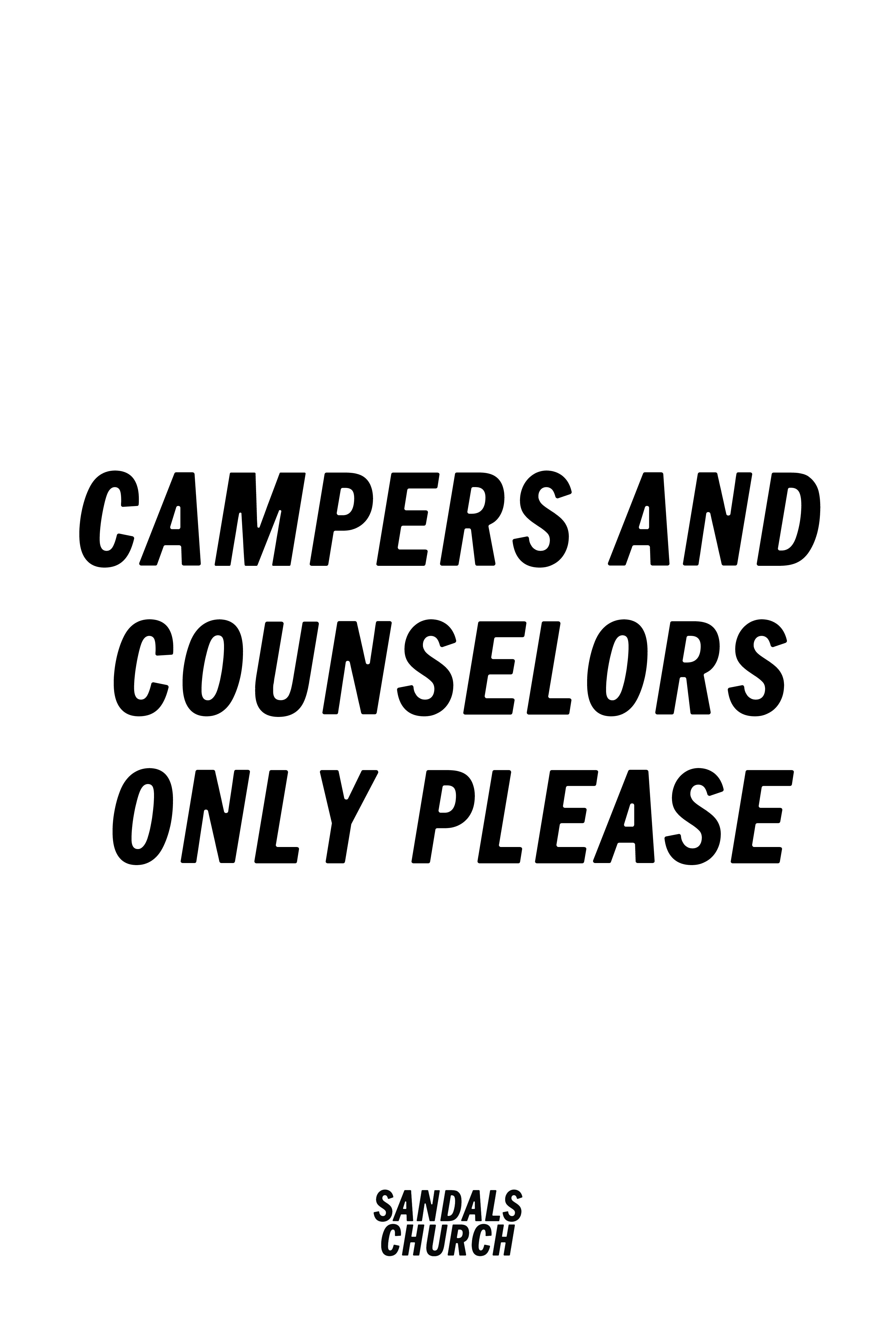 CAMP a frame - Counselor and Campers only