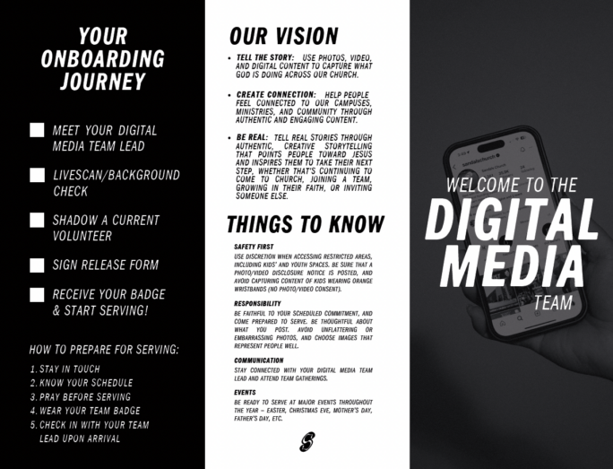 Digital Media Team Onboarding Brochure